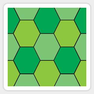 Green Hexagon Sticker